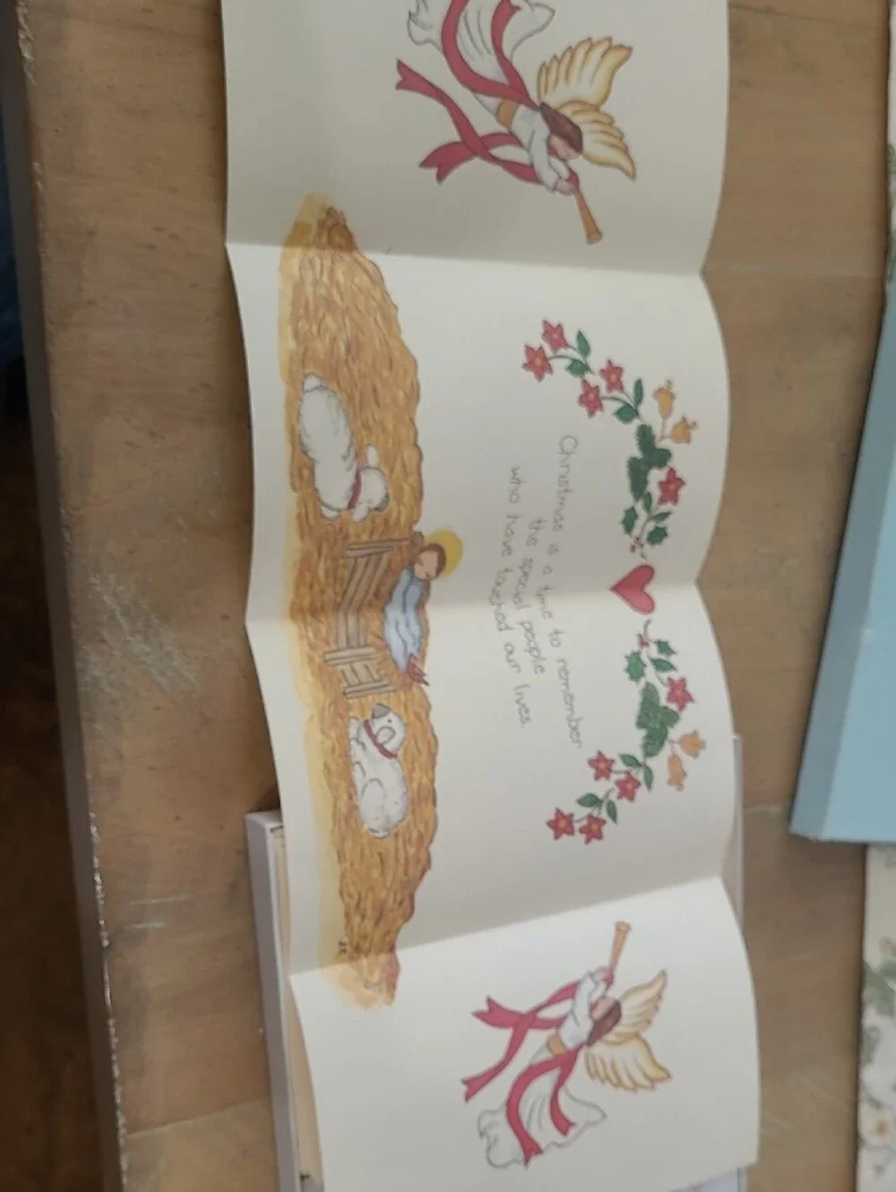 Blue Boxed Christmas Nativity Christmas Greeting Card Set